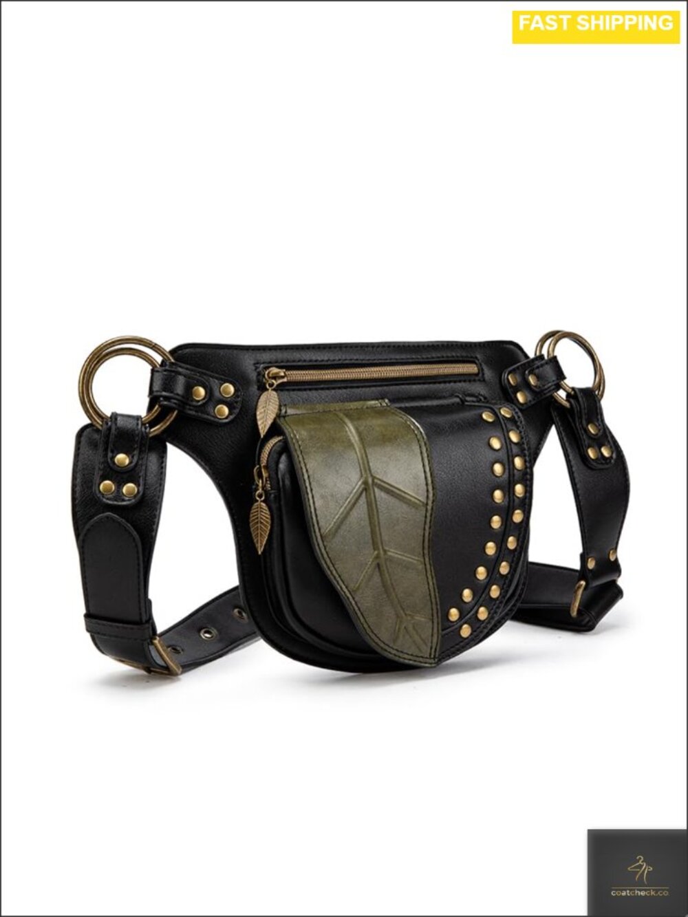 PU Leather Crossbody Waist Bag Slim Lightweight Belt Bag Adjustable Strap